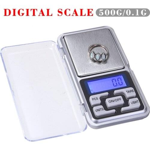 New Arrival LCD Digital Scale Jewelry Pocket Balance Weight Gram High Precision Mini Kitchen Electronic Scale 500g x 0.1g