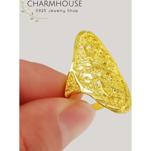 Wedding Rings Yellow Gold Color Engagement Ring For Women Bague Femme Anillos Bridal Jewelry Accessories Bijoux Gifts