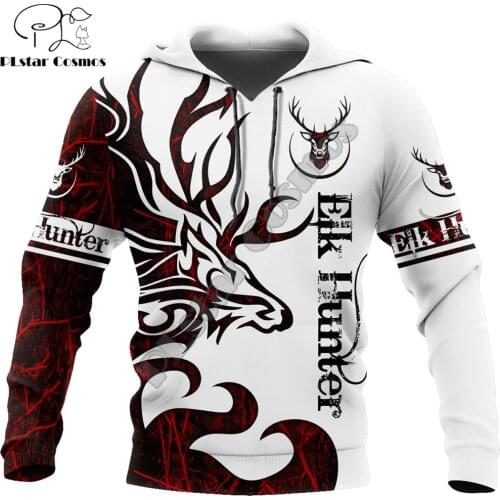 ElK Hunting 3D All Over Printed Men Hoodies Sweatshirt Unisex Streetwear Zip Pullover Casual Jacket Tracksuits KJ0216