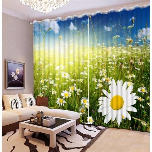 Photo Window Treatments Children Room Curtains Pastoral Style landscape Curtains For Kids Room art Decor Curtains
