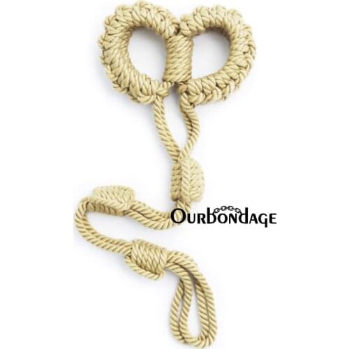 Ourbondage 3 Color Hemp Rope Harness Adjustable Bondage Restraints Wrist Cuffs Armbinder For Adult Sex Toy