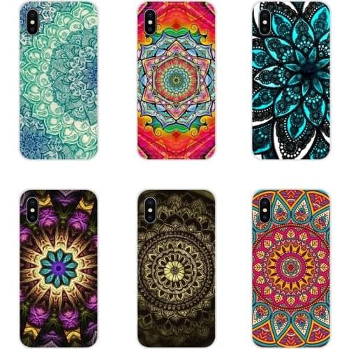 For Xiaomi Redmi 4A S2 Note 3 3S 4 4X 5 Plus 6 7 6A Pro Pocophone F1 Mandala Sun Flower Datura Retro Flora TPU Transparent Cases
