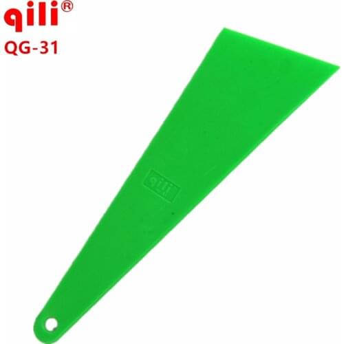 QILI QG-31 Sharp Head scraper Squeegees Triangle Tint Scraper Window Film Installation Car Wrapping Squeegee Yellow and Green