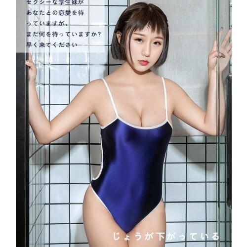 Adjustable Shoulder Straps Kawaii Cosplay Sukumizu Swimsuit Hollow Out Backless Sexy Swimming Sentimental Students Swim Bodysuit