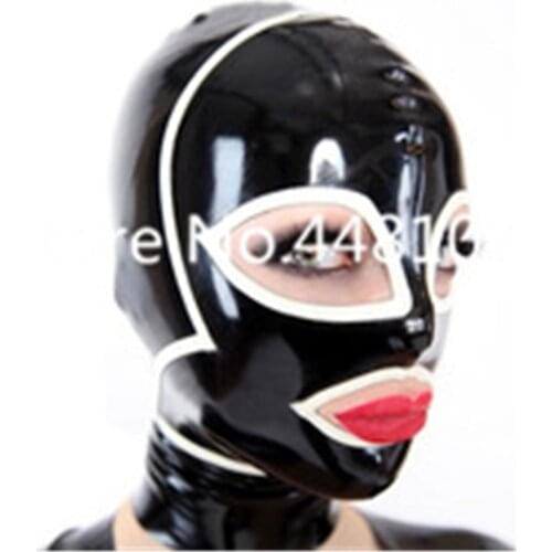 Sexy full head latex mask rubber hood unisex fetish cosplay mask venom cosplay with Back zipper custom made XS-XXL
