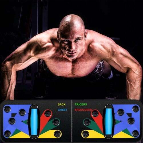 Foldable 9 In 1 Push Up Rack Board Men Women Comprehensive Fitness Exercise Body Building Training Gym Equipment Dorpshipping