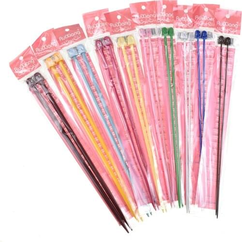 2021 New 10 size 10 Pairs 26cmm Length Plastic steel Straight knitting needles Yarn Weave crochet hooks set Light but Strong