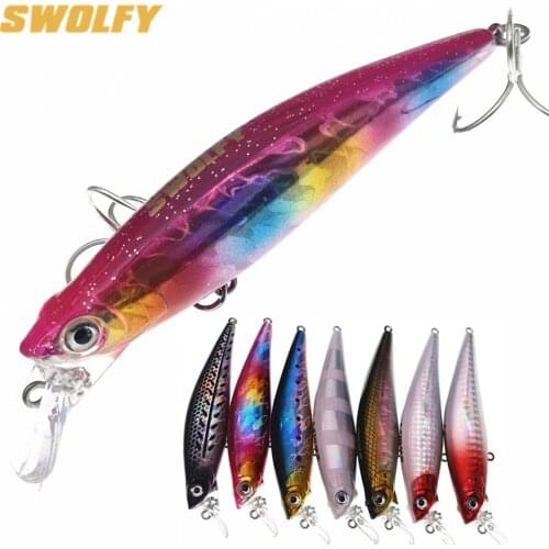 SWOLFY Minnow Bait 33g/90mm Fishing Lures China Leurre Souple Fishing Wobblers Peche Mer Fly Tying Jerkbait Feeder