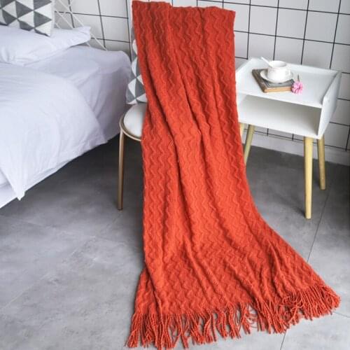 Knitted Travel Throw Blanket for Bed Sofa Cover Home Textile Anti-Pilling Portable Bedding Coverlet Tapestry Drop Shopping