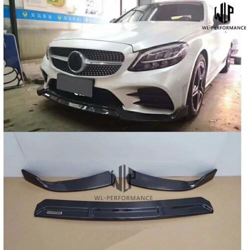 W205 High Quality Carbon Fiber /FRP Front Lip Splitter Car Styling Fit For Merceders-Benz C Class W205 2019