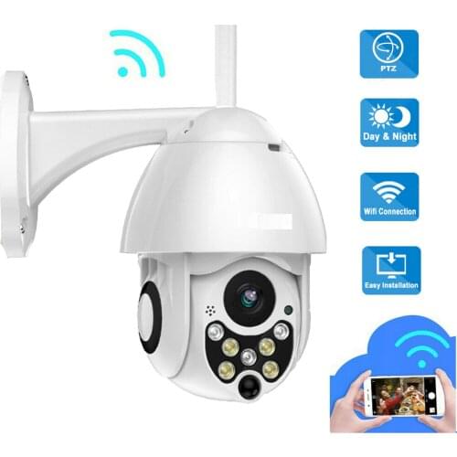 YCC365 Plus Wireless Outdoor Camera Security IP Camera Speed Dome Wifi 1080P PTZ Wifi Pan Tilt 4X Digital Zoom Surveillance Cam