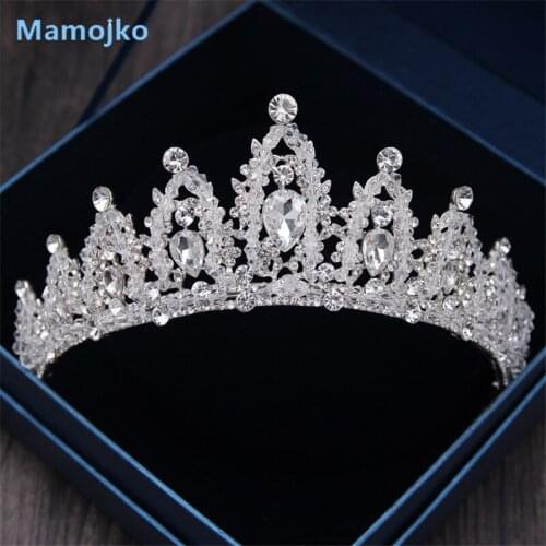 Mamojko Wedding Jewelry Baroque Crystal Queen Crown Bridal Tiara Hair Accessories Brand Crown Headband for Woman 2019 New Sale