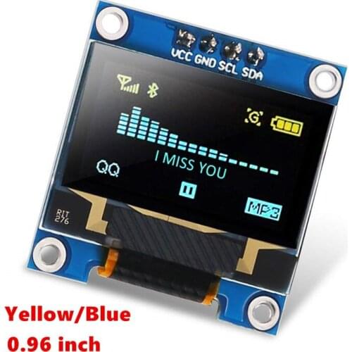 0.96 Oled Display Blue I2C IIC Serial 128x64 OLED LCD LED Ssd1309 0.91 Inch Oled Display Module For Arduino Raspberry Pi Display