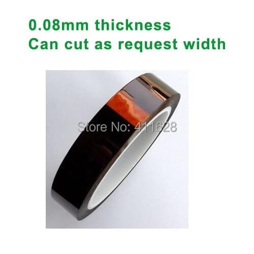 1x 20mm*33M*0.08mm (80um) Adhesive Polyimide Film Tape, Chipset BGA, PCB SMT Masking, Wire Insulation, Hot Appliance