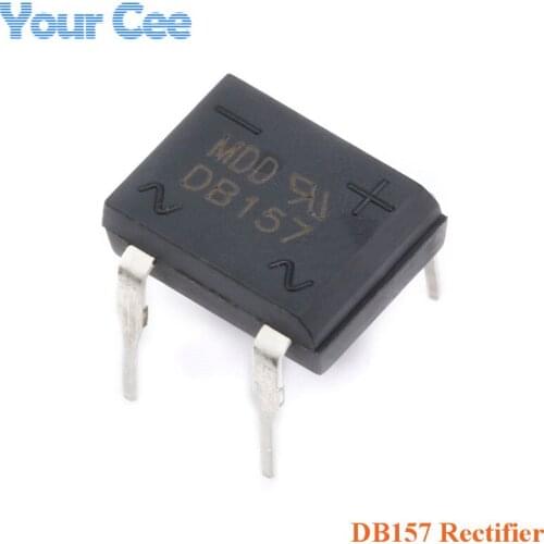 100pcs Original Pin DB157 1.5A 1000V Bridge Rectifier Single-Phase Glass Passivation Rectifier Bridge