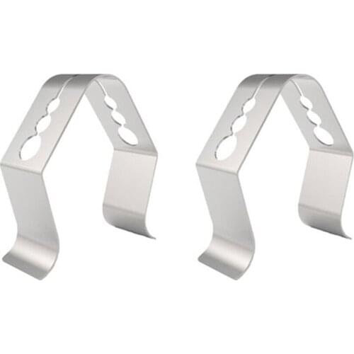 2 Pcs Universal BBQ Probe Clip Holder Stainless Steel Kitchen Meat Grill Oven Thermometer Smoker Bracket Stand