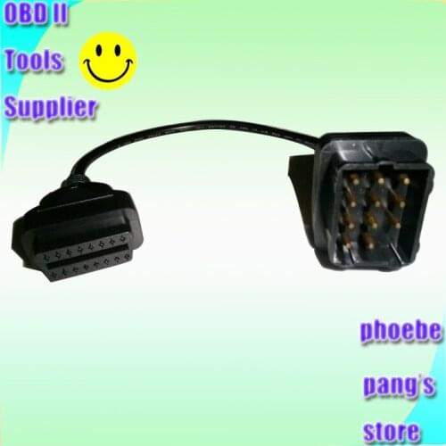 2015 Wholesale OBD 2 Connector For Renault 12 Pin OBD-II Female Diagnostic Adapter Connector Car Cable 50pcs