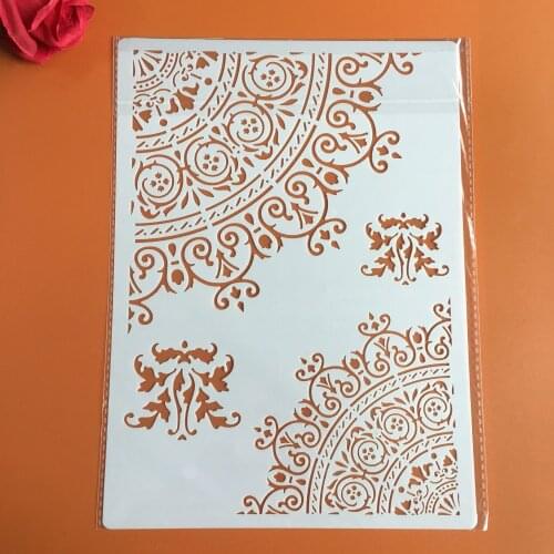 A4 29 * 21cm Mandala DIY Stencils Wall Painting Scrapbook Coloring Embossing Album Decorative Paper Card Template,wall