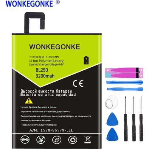 WONKEGONKE BL250 battery for Lenovo VIBE S1 S1c50 S1a40 Batteries Bateria