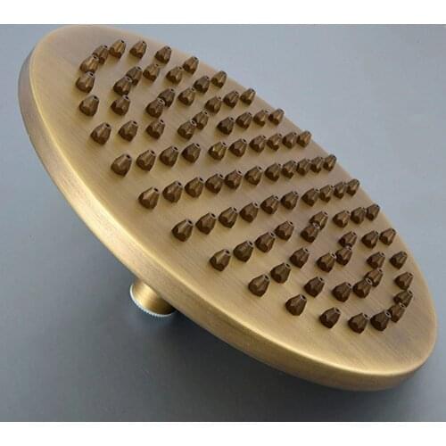 Bathroom Accessory 8 Inch Antique Brass Water Saving Round Shape Top Rain Shower Head Bathroom Fitting ash241
