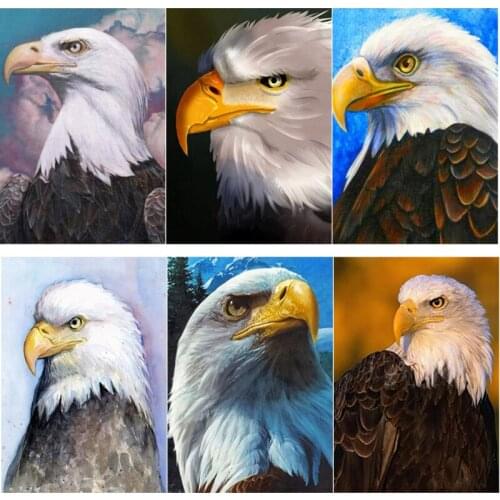 5D DIY Diamond Painting Full Square Round Drill Bald Eagle Diamond Embroidery Animal Cross Stitch Crafts Manual Home Decor Gift