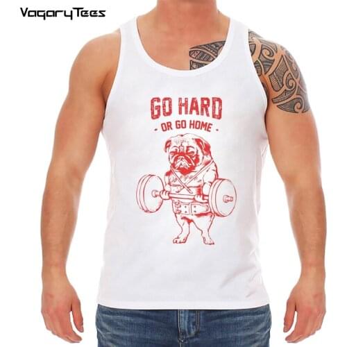 English Bulldog Funny pug Tank-top Men Adult Clothes Amazing clothing Dog Tops
