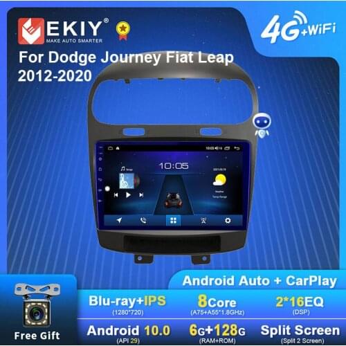 EKIY DVD Android 9 2din Autoradio For Dodge Journey Fiat Leap 2012-2020 Car GPS Navigation System Player Multimedia Radio Stereo