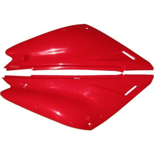 1 pair of motorcycle side covers battery & tool panels for Qingqi Genesis200 GXT200 red blue Black White Left Right Plastic PP