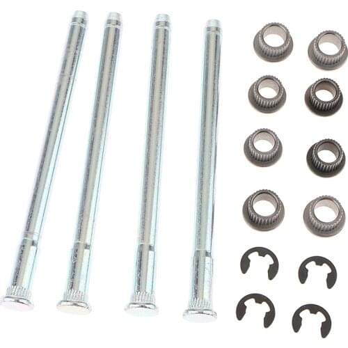 For 88-02 Chevy Door Hinge & Bushing Kit Sliver(4 Pins, 4 Bushings, 8 Clips)