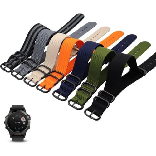 For Garmin Fenix 6 6S 5 5S smart watch accessories bracelet band 20 22mm Nylon Nato strap for Forerunner 935 945 sport Belt