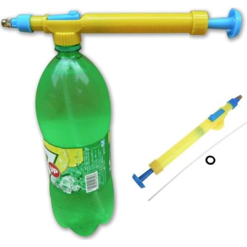 Mini Plastic Toy Guns Juice Bottles Interface Trolley Gun Sprayer Head Pressure Water Sprayer Spraying Head Gardening Supplies
