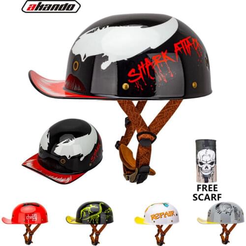 Open Face Personalized Helmet Motorcycle Half Shell Helmet Baseball Cap Style for Street Bike ABS Fashion Scooter Casco Retro