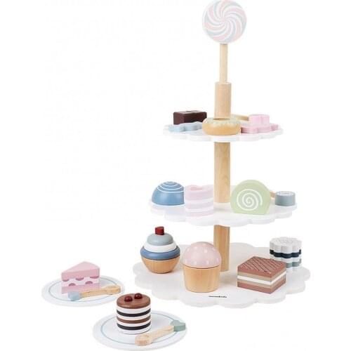 Cupcake Stand Building Block Lovely Cultivated Lightweight Toy Afternoon Tea Accessories Building Block for Learning
