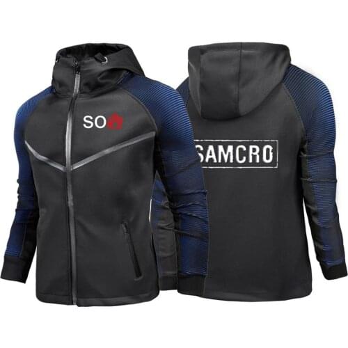 Spring Autumn Sons Of Anarchy Jackets SAMCRO Male Hoodies Decal SOA Mans Cotton College Customize Racing suits Coats Tops