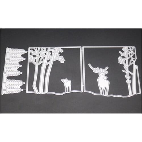 Scrapbook Metal Cutting Dies For Scrapbooking Stencils DEER BACKGROUNDDIY Paper Album Cards Making Embossing Die Cut Cuts Cutter