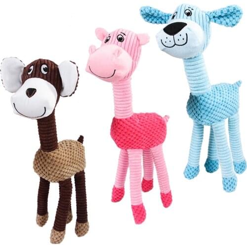 Cute Plush Flamingo Pet Dogs Bite Chew Toys Chihuahua/Yorkshire/Bulldog/Pug/Corgi Small Dog Interactive /Squeaky Sound Toy