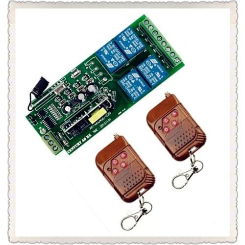 AC85v~250V 110V 230V 4CH Wireless Remote Control Switches 220V Wireless Relay Output Radio RF Transmitter 315/ 433Mhz Receiver