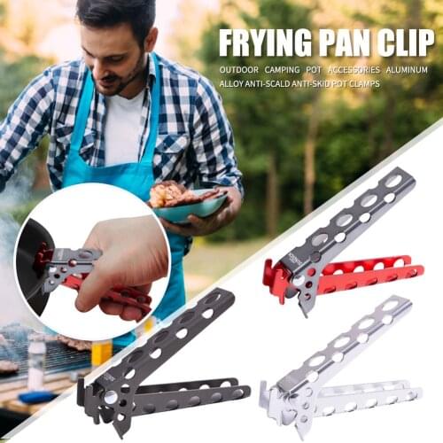 SUNDICK Camping Hiking Anti-Scald Pot Pan Bowl Gripper Outdoor Cooking Picnic Cookware Handle Holder Clip