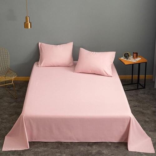 1 pc Bed Linen Single Size Pink Color Bedsheets for Girls draps de lit Queen Size Bed Sheet King Size Top Sheet