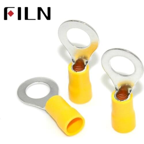 RV5.5-8 Yellow Ring insulated terminal Cable Wire Connector suit 4-6mm2 Electrical Crimp Terminal 100PCS/Pack