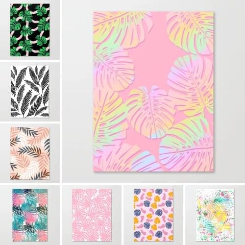Self-adhesive wall stickers HD Wall Art Fresh Home Decor Canvas Art Print Painting Modern Leaves Poster Living Room Decoration
