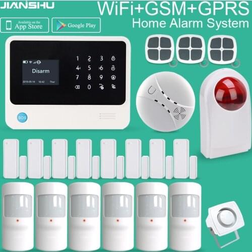 GSM WIFI Alarm System mobile APP control GSM WIFI GPRS home burglar alarm Ifttt setting Scene setting smart alarm system