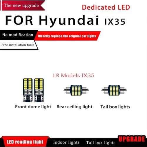 4 Pcs/set Car White Interior LED Reading Light Bulbs Package 31mm For Hyundai IX35 2018 Car Map Dome License Light Auto-Styling