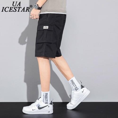 UAICESTAR Cotton Black Shorts Men 2021 Summer New Brand Hip Hop Harajuku Pants Men Streetwear Casual Jogger M-8XL Mens Shorts