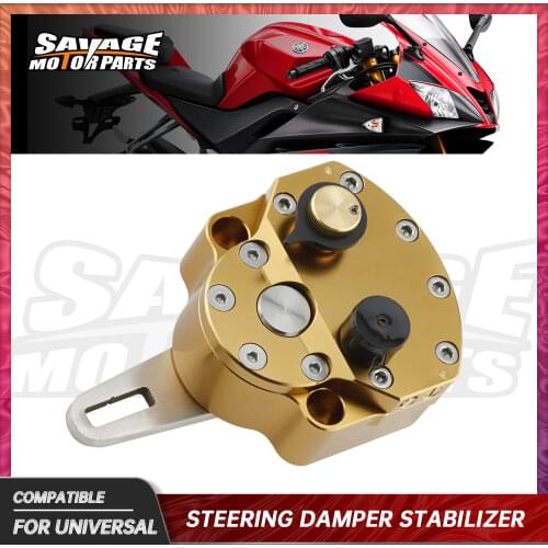 Universal Reversed Safety Adjustable STEERING DAMPER STABILIZER Motorcycle Accessories CNC Billet Aluminum