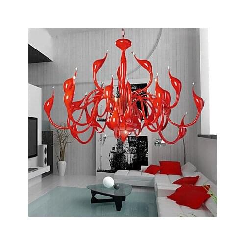 High quality LED Free Shipping Modern Chandelier Light 24 Lights LED G4 Red Painting/ Bulb Included/ Living Room / Bedroom