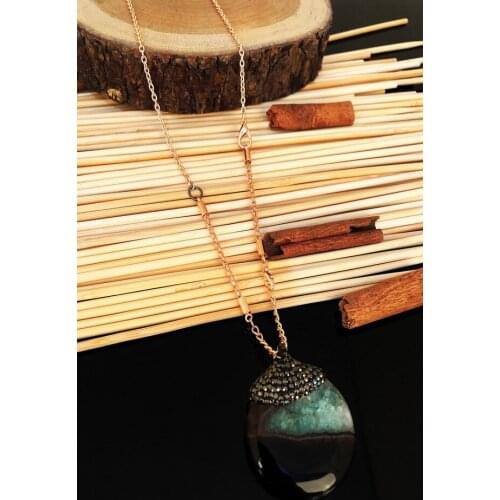 Dr Stone Natural Stone handmade agate Stone female Necklace KTDR18 439744846