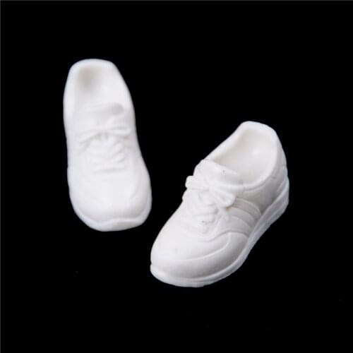 Pizies 1pair Cute Doll Shoes Sport White Shoes For Blyth Doll Suitable For Licca 1/6 Doll