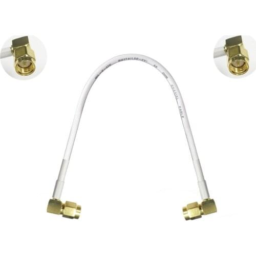 1PC SMA Male right angle plug to SMA Male right angle plug 15cm 30cm 50cm low loss high quality for wifi antenna anti-corrosive