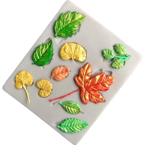 1 Piece Maple Leaf Silicone Mold For Cake Decoration Soap Mold Leaves Fondant 3D Silicone Mold Gum Paste Molde
